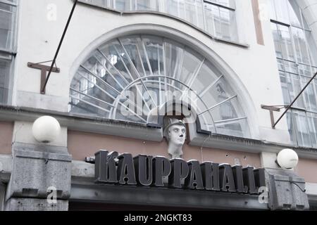 Streetviews nel centro di Tampere, Finlandia Foto Stock