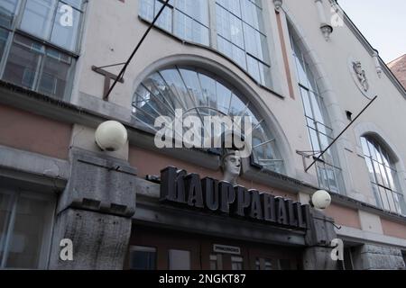 Streetviews nel centro di Tampere, Finlandia Foto Stock