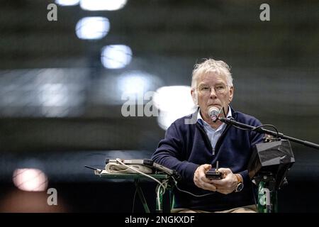 ROTTERDAM - Una sedia umpire durante una partita di tennis su sedia a rotelle il sesto giorno del torneo ABN AMRO Open di tennis ad Ahoy. LEVIGATRICE AP KING Foto Stock