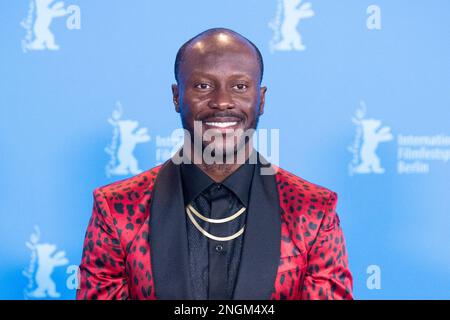 Berlino, Germania. 18th Feb, 2023. Sallieu Sesay partecipa al Manodrome Photocall nell'ambito del 73rd° Festival Internazionale del Film di Berlino (Berlinale), che si terrà a Berlino il 18 febbraio 2023. Foto di Aurore Marechal/ABACAPRESS.COM Credit: Abaca Press/Alamy Live News Foto Stock