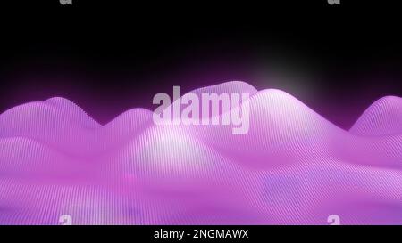 Sfondo olografico psichedelico futuristico geometrico ipnotico. Foto Stock