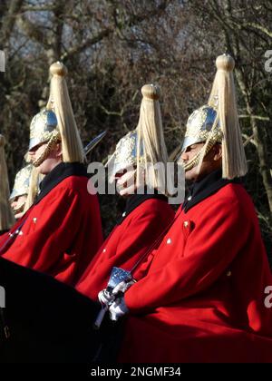 Cambio della Guardia di vita del Re, Horse Guard's Parade, Londra Foto Stock