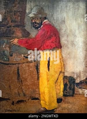 Toulouse-Lautrec . Ritratto dell'artista francese Henri de Toulouse-Lautrec (1864-1901) di Edouard Vuillard (1868-1940). olio a bordo, 1898 Foto Stock