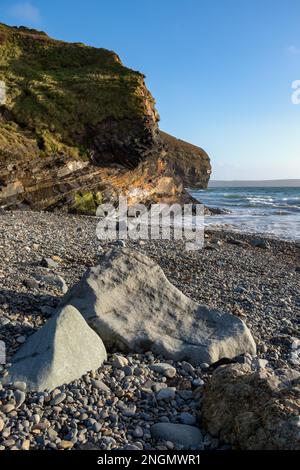 Vista della spiaggia di Druidston Haven in Pembrokeshire Foto Stock