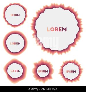 Set di striscioni rotondi. Sfondi circolari sorprendenti. Illustrazione vettoriale di classe. Illustrazione Vettoriale