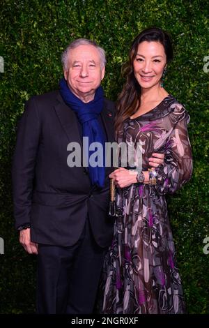 Londra, Regno Unito. 18 febbraio 2023. Jean Todt e Michelle Yeoh hanno partecipato alla Charles Finch X Chanel Night Befta Dinner, a Mayfair, Londra. Data immagine: Sabato 18 febbraio 2023. Il credito fotografico dovrebbe essere: Matt Crossick/Empics/Alamy Live News Foto Stock