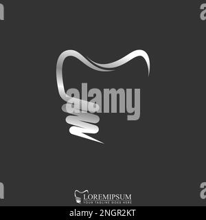 Denti unici e semplici o dente come lettera o parola M font immagine grafica icona logo design astratto concetto vettore stock relativi a dentale o salute Illustrazione Vettoriale