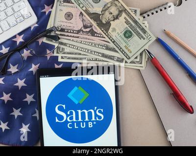 Germania. 19th Feb, 2023. In questa immagine, il logo Sam's Club viene visualizzato su un tablet. (Foto di Igor Golovniov/SOPA Images/Sipa USA) Credit: Sipa USA/Alamy Live News Foto Stock