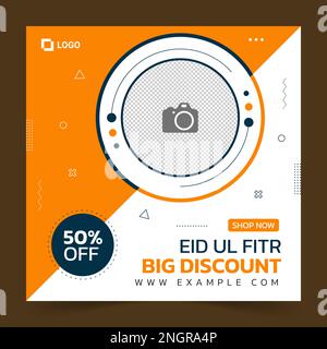 Editable Eid Fashion sale social media post modello e banner web Illustrazione Vettoriale