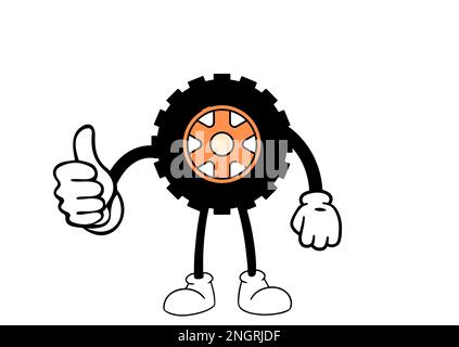 Ondulazione del cartoon degli pneumatici Foto Stock