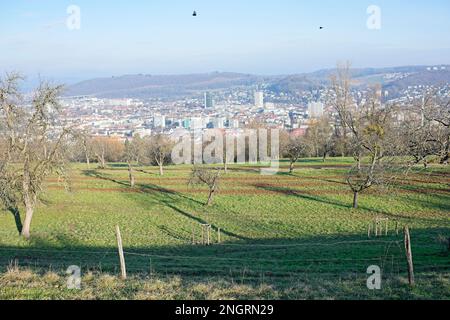 Lörrach, una piccola città della Germania meridionale Foto Stock