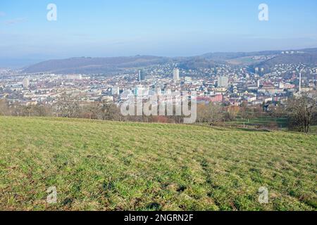 Lörrach, una piccola città della Germania meridionale Foto Stock