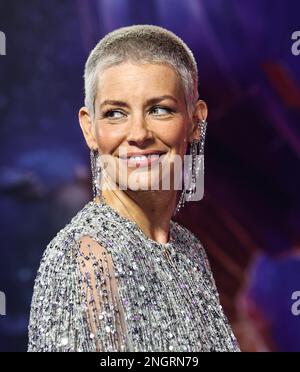 Londra, Regno Unito. 16th Feb, 2023. Evangeline Lilly ha partecipato al Gala Screening britannico di 'ANT-Man and the Wasp: Quantumania' al BFI IMAX di Londra. Credit: SOPA Images Limited/Alamy Live News Foto Stock