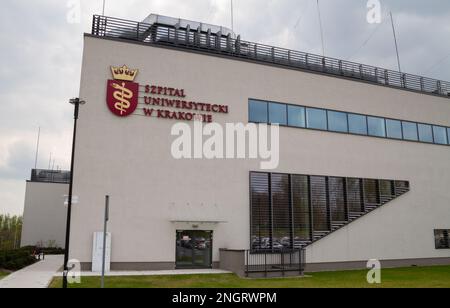 Szpital Uniwersytecki w Krakowie. Kraków Ospedale clinico dell'Università di Cracovia, Polonia. Foto Stock