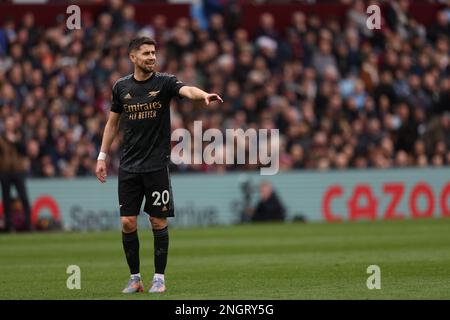 Birmingham, Regno Unito. 18th Feb, 2023. Jorginho (A) alla partita Aston Villa contro Arsenal EPL, a Villa Park, Birmingham, Regno Unito, il 18 febbraio 2023. Credit: Paul Marriott/Alamy Live News Foto Stock