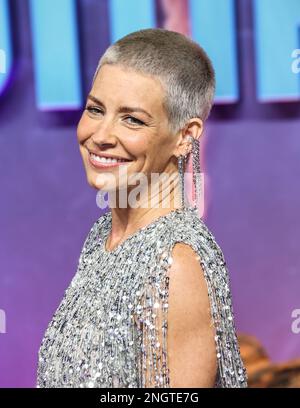 Evangeline Lilly ha partecipato al Gala Screening britannico di 'ANT-Man and the Wasp: Quantumania' al BFI IMAX di Londra Foto Stock