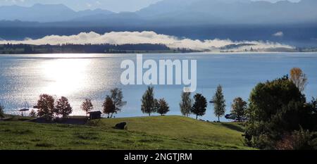 Vista dall'alto del Lago di Ginevra Foto Stock