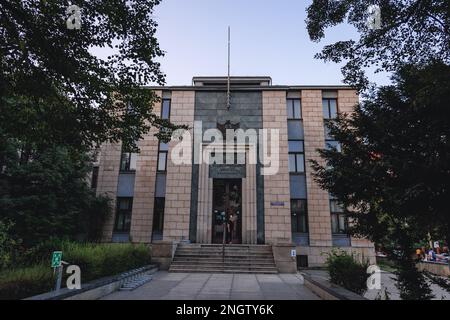 Biblioteca principale dell'Università Medica della Slesia nella città di Katowice, nella regione della Slesia in Polonia Foto Stock