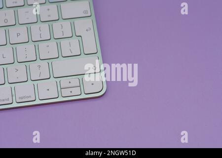 Tastiera wireless scattata da vicino Foto Stock