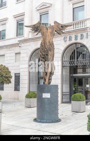 Bergamo, Italia - 30 settembre 2022: Scultura anima mundi. Foto Stock