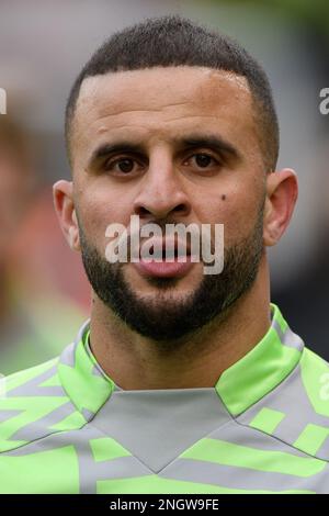 Kyle Walker di Manchester City durante la partita della Premier League tra la Foresta di Nottingham e Manchester City presso il City Ground di Nottingham sabato 18th febbraio 2023. (Foto: Jon Hobley | NOTIZIE MI) Credit: NOTIZIE MI & Sport /Alamy Live News Foto Stock