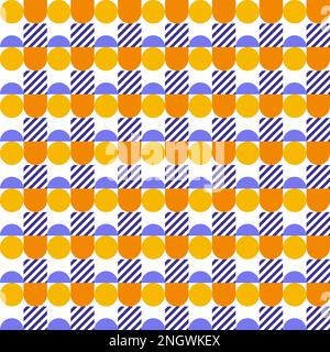 Illustrazione astratta con motivi geometrici colorati Foto Stock