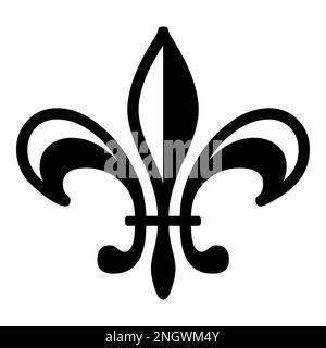 Icona del simbolo Fleur-de-lis Foto Stock