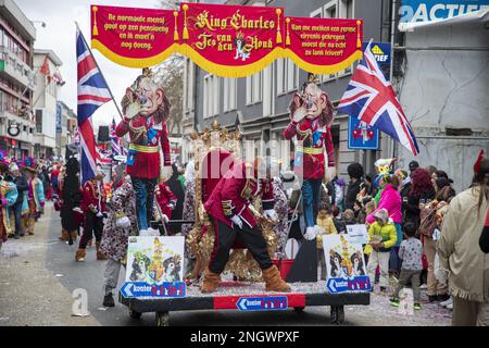 L'illustrazione mostra lo Zondagstoet della 93rd edizione del carnevale di Aalst, domenica 19 febbraio 2023. FOTO DI BELGA NICOLAS MAETERLINCK Foto Stock