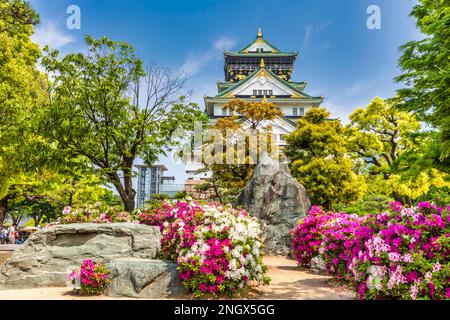 Osaka Giappone. Castello di Osaka Jo Foto Stock