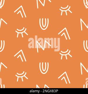 Modello senza giunture tribale africano Illustrazione Vettoriale