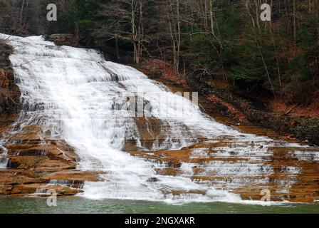 Cascate di Buttermilk a Ithaca, New York Foto Stock