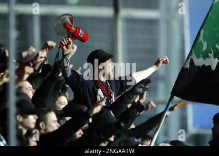 ROTTERDAM - tifosi del NEC durante la partita della Premier League olandese tra sbv Excelsior e NEC allo stadio Van Donge & De Roo il 19 febbraio 2023 a Rotterdam, Paesi Bassi. ANP BART STOUTJESDYK Foto Stock