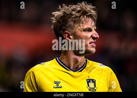 Broendby, Danimarca. 19th Feb, 2023. Daniel WASS (10) di Broendby SE visto durante la Superliga match 3F tra Broendby IF e AC Horsens al Brondby Stadium. (Photo Credit: Gonzales Photo/Alamy Live News Foto Stock