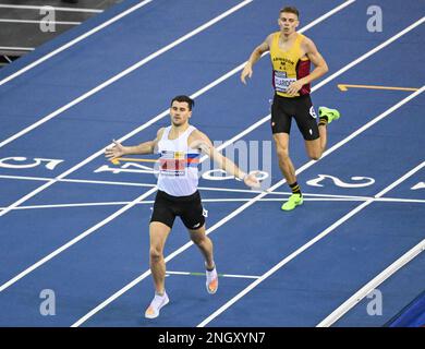 Birmingham, Regno Unito, 19 febbraio 2023. Al campionato britannico di atletica al coperto. Credit: Francis Knight/Alamy Live News Foto Stock