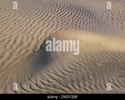 I modelli in dune al Sand Dollar Beach, Isola di Magdalena, Baja California Sur, Messico, America del Nord Foto Stock