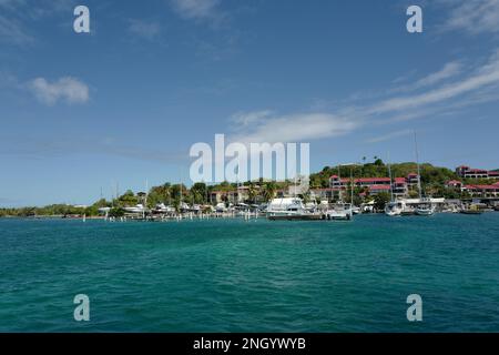 Porto di Christiansted su St. Croix Foto Stock