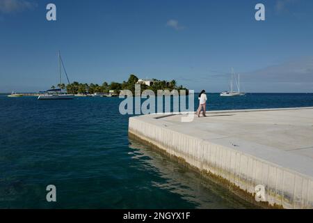 Porto di Christiansted su St. Croix nelle Isole Virign Foto Stock