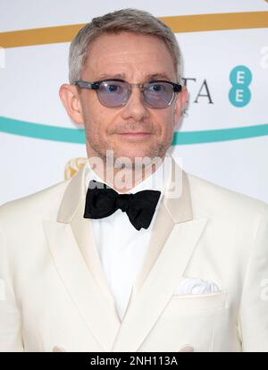 19 febbraio 2023 - Londra, Inghilterra, Regno Unito - Martin Freeman partecipa all'EE BAFTA Film Awards 2023 , Royal Festival Hall Foto Stock