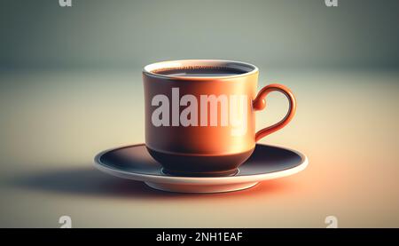 Tazza di caffè nero isolato, generativo al. Foto Stock