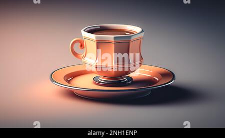 Tazza di caffè nero isolato, generativo al. Foto Stock