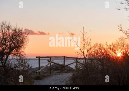 Il sentiero Rilke al tramonto, sentiero turistico in Europa Foto Stock