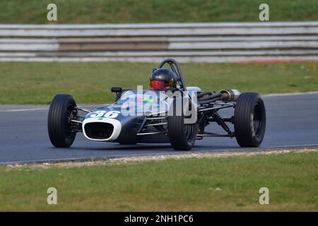 Rob Smith, Merlyn MK20, HFF, Historic Formula Ford, HFF, Storica Formula Ford, 20 minuti di corsa per le auto storiche FF1600 che sono state costruite e gara Foto Stock