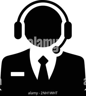 Icona Assistenza clienti. L'uso di EPS vettoriali di stile piatto in infografiche, web design, presentazioni e su materiali stampati. Illustrazione Vettoriale