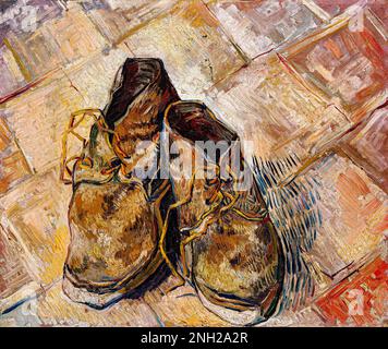 Scarpe (1888) di Vincent Van Gogh. Originale dal MUSEO MET. Foto Stock