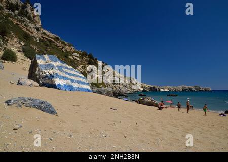 Spiaggia di Tsambika, Rodi Foto Stock