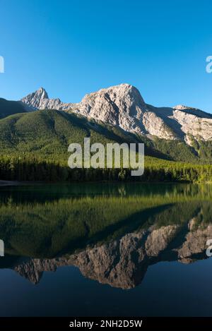Stagno di cuneo, Kananaskis Country, Alberta, Canada Foto Stock