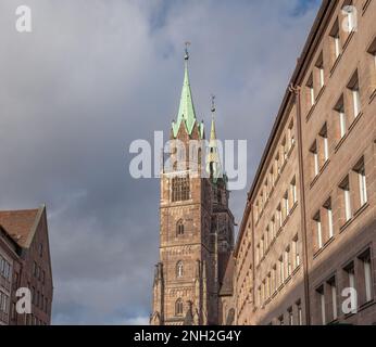 St Chiesa di Lorenz (Lorenzkirche) - Norimberga, Baviera, Germania Foto Stock