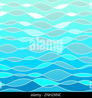 Design blu ondulazione acquosa Foto Stock