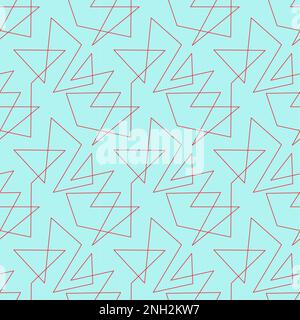 Linea rossa infinita che si ripete senza problemi con lo sfondo blu chiaro Foto Stock