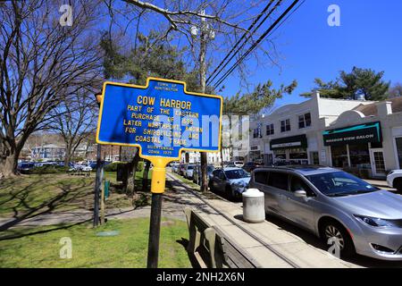 Indicatore storico Northport Harbor Long Island New York Foto Stock